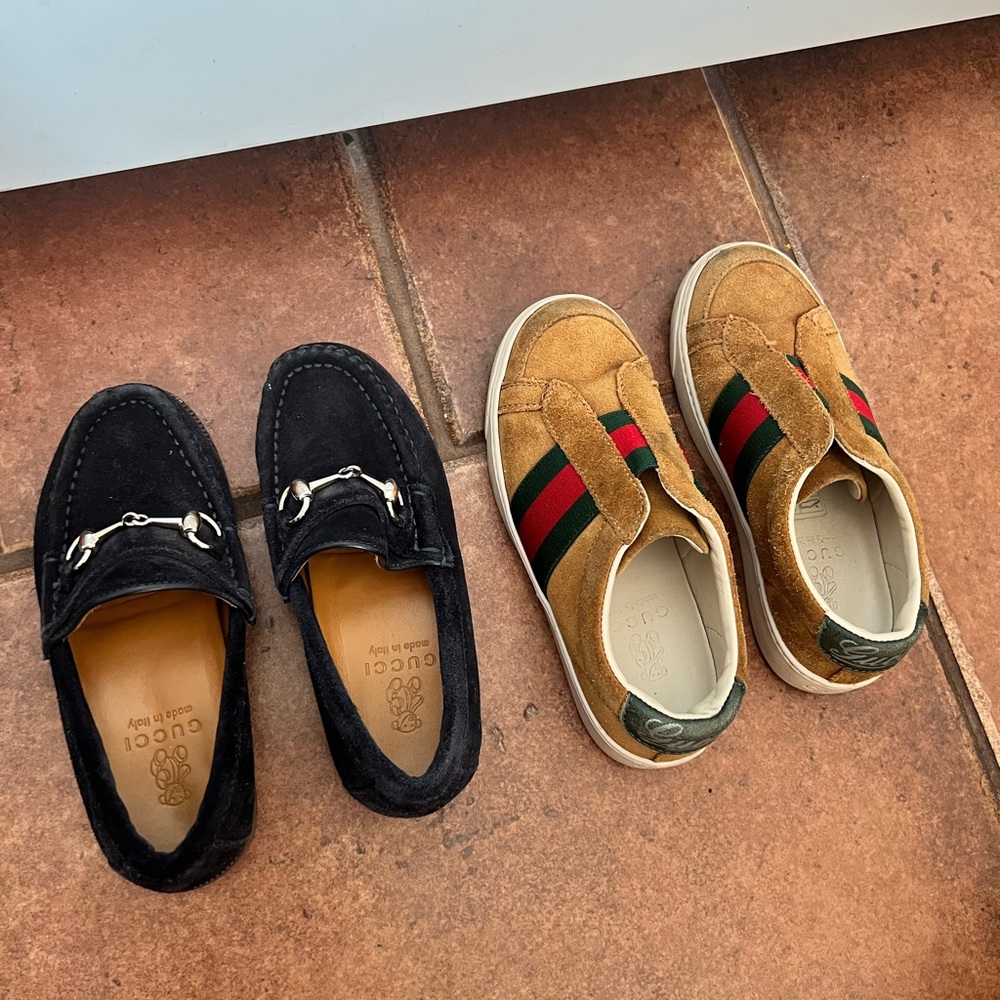 Used but he’s great condition authentic boys Gucci shoes